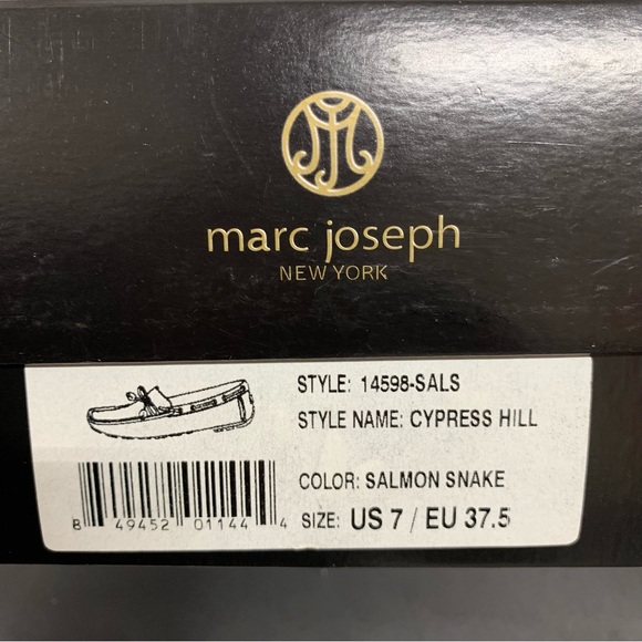 Gently Worn - Marc Joseph Salmon Colored, Snake Print Loafer - Picture 8 of 8